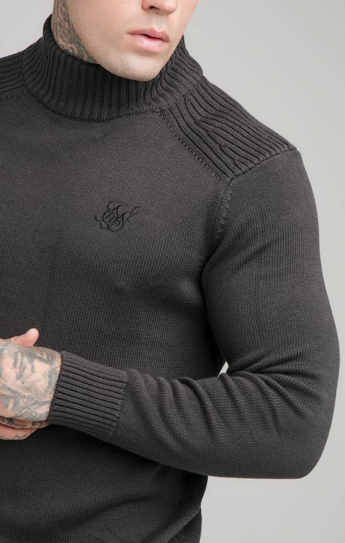 Grey Turtle Neck Jumper (1)