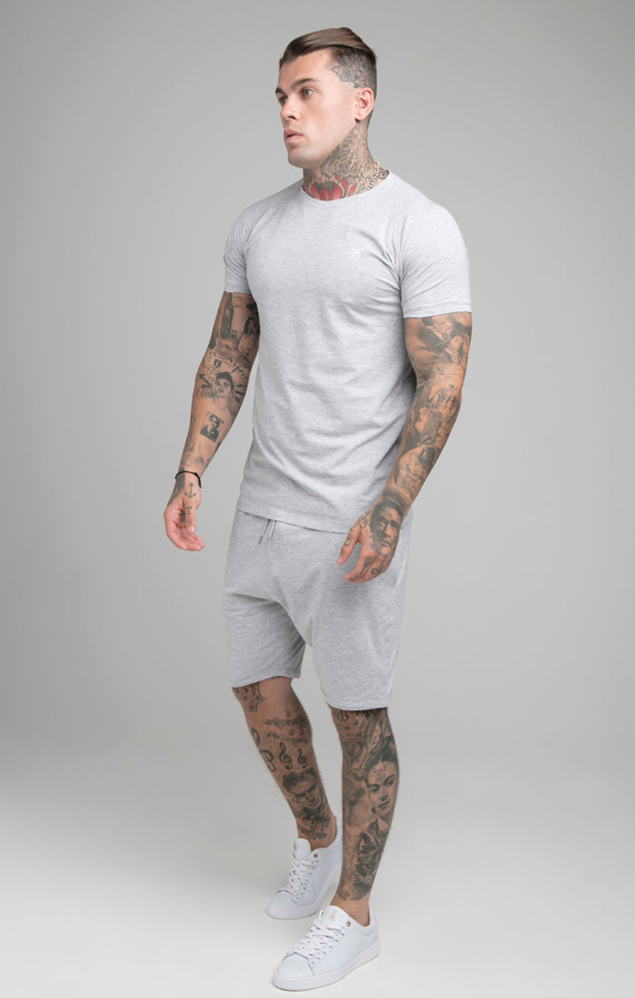 Grey Marl Short And T-Shirt Twin Set