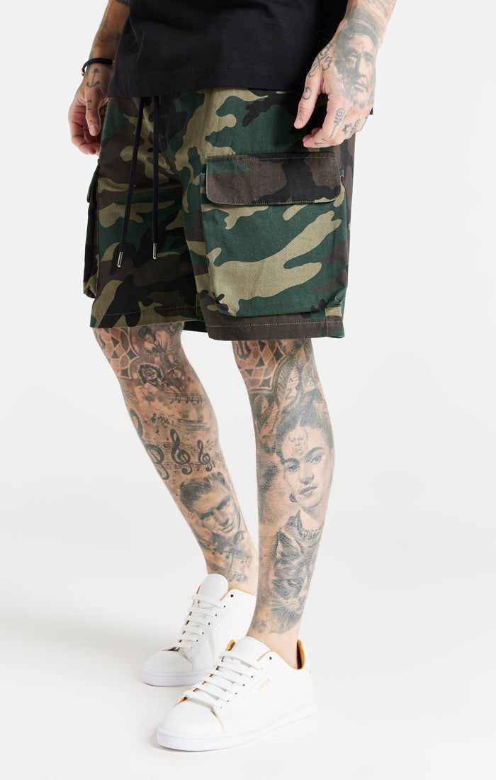 Green Camo Cargo Short