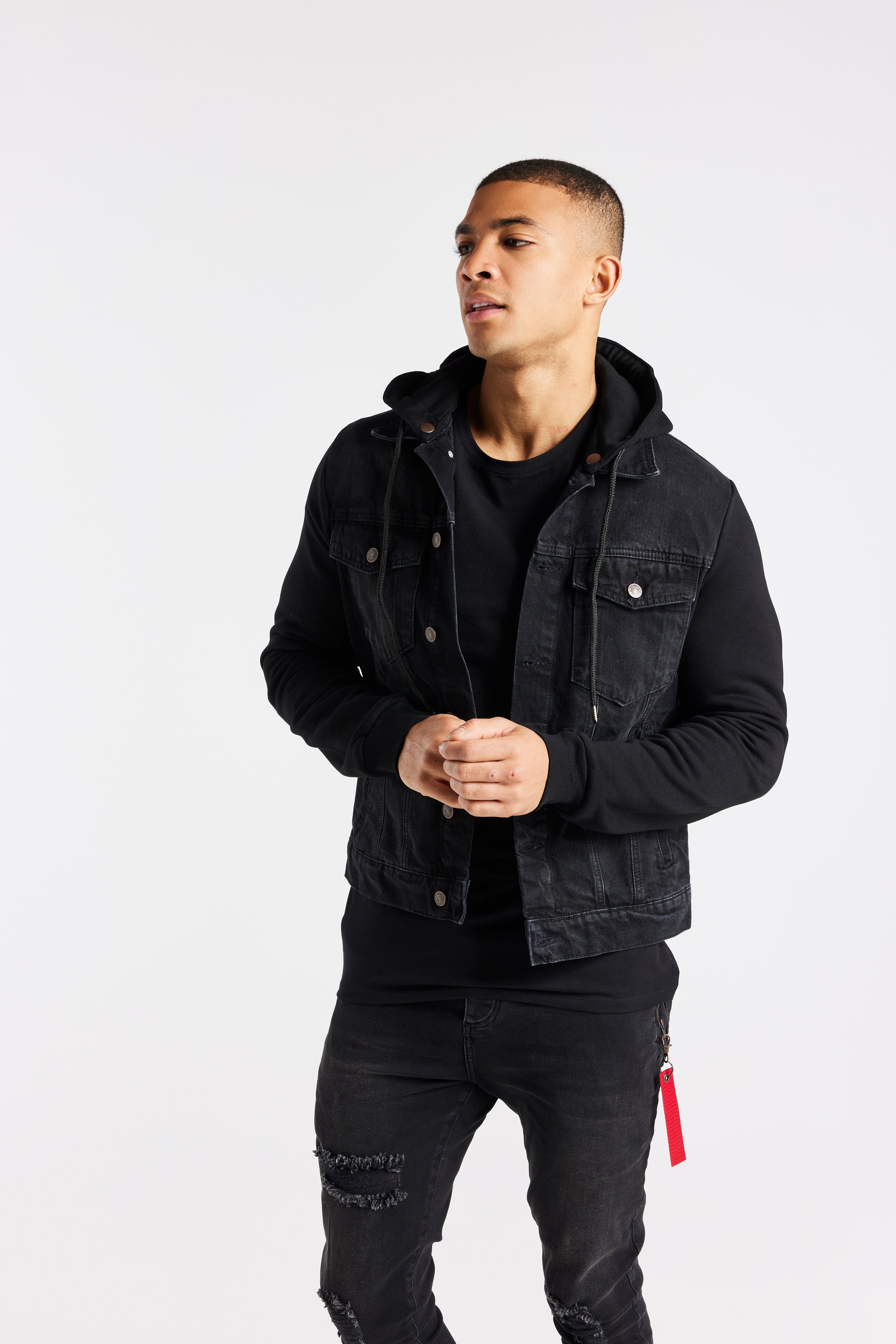 SikSilk Men's Black Denim Jacket | SikSilk NZ