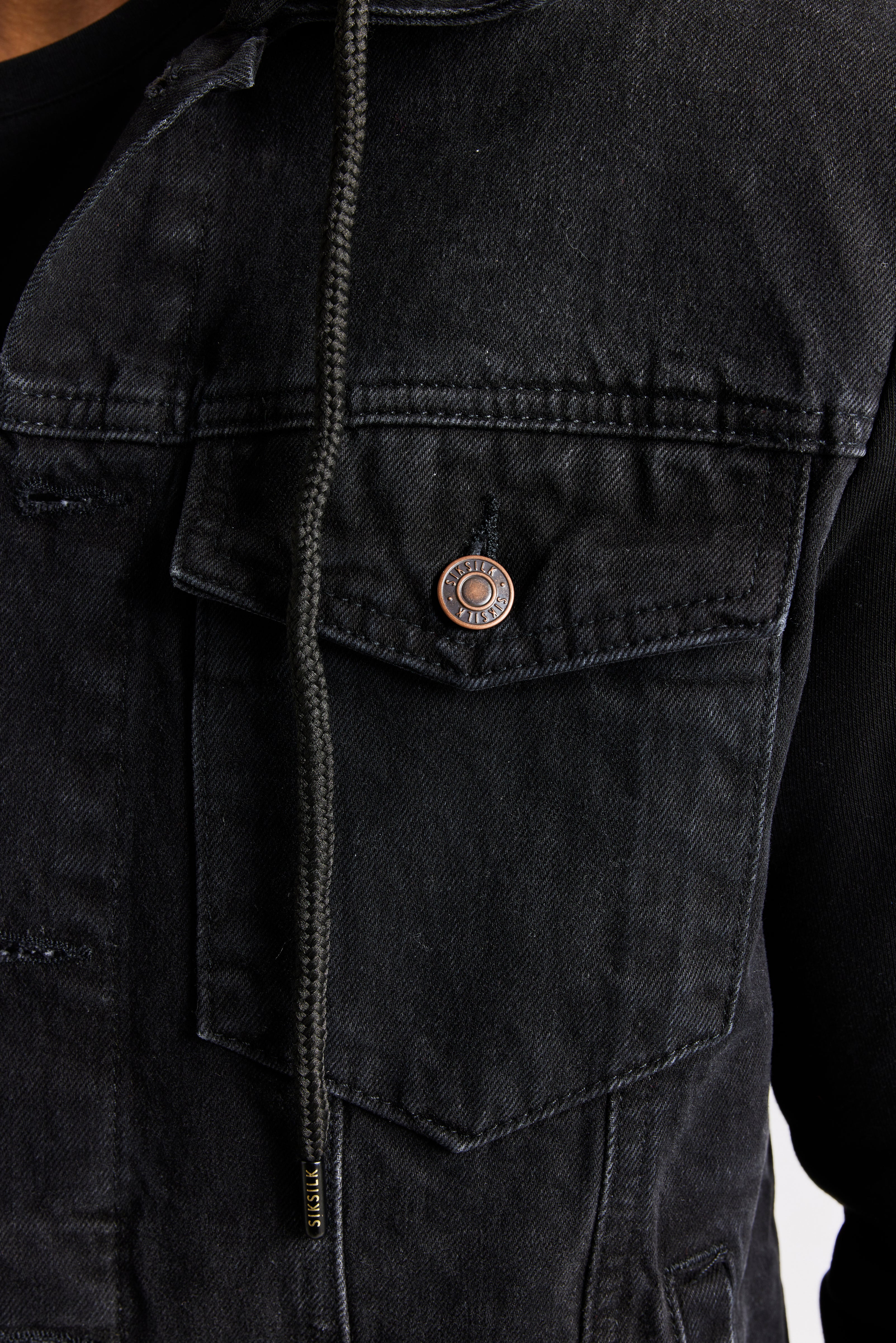 Siksilk denim outlet jacket