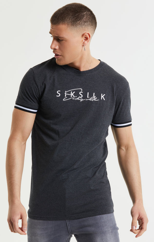 SikSilk S/S Signature Tee - Grey