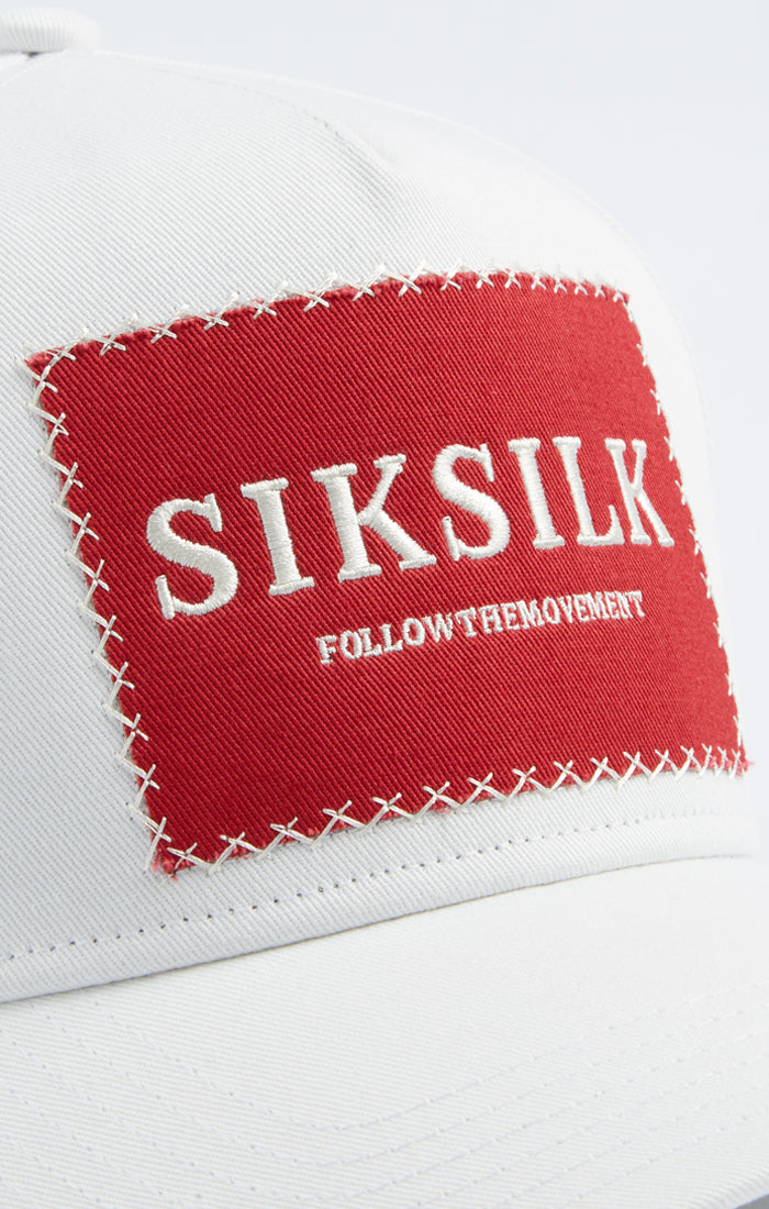 SikSilk Vintage Cross Stitch Trucker - White (3)