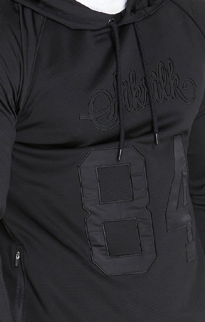 Black Overhead Retro Sports Hoodie (1)