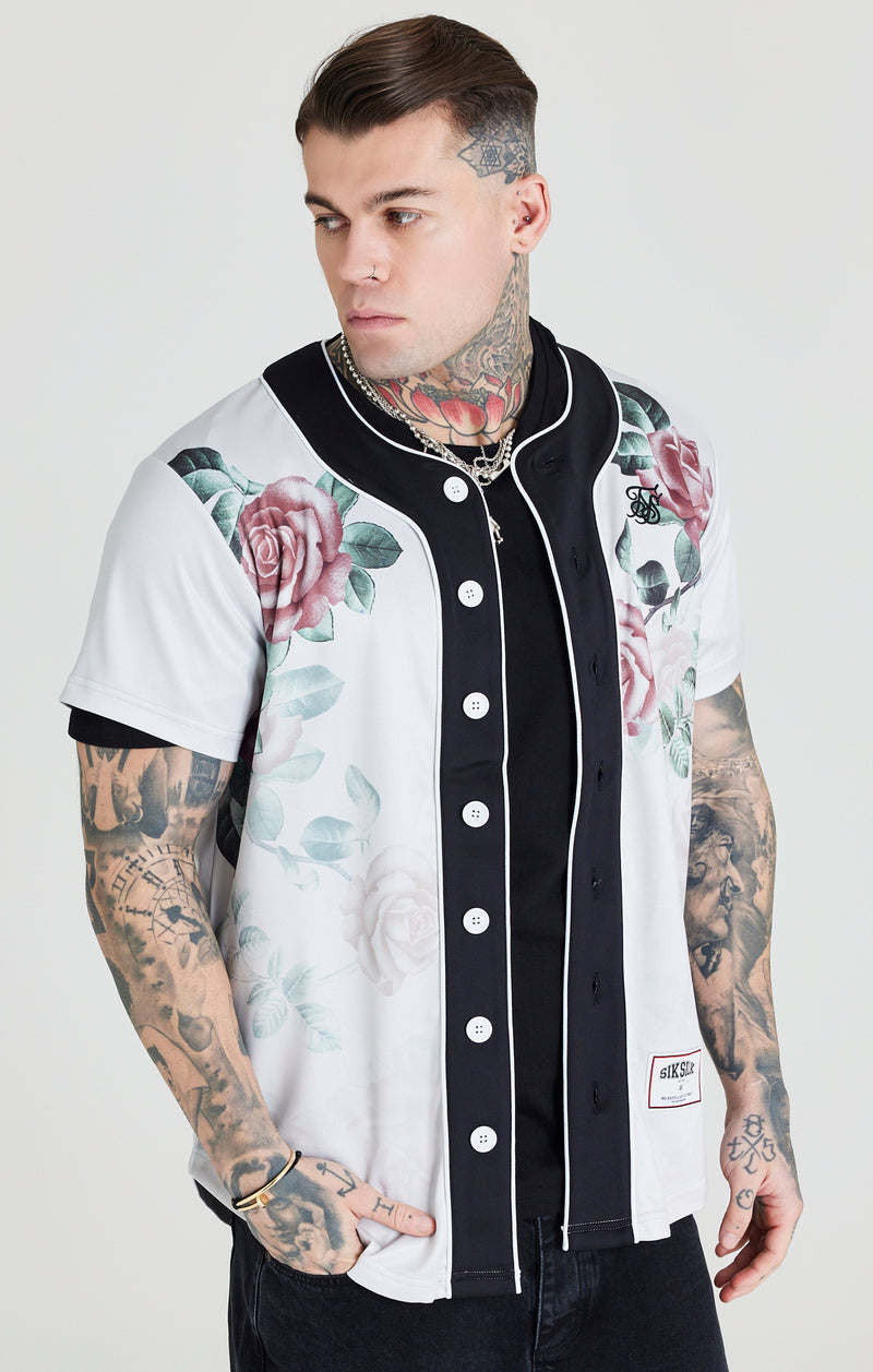 Ecru Rose Baseball Jersey