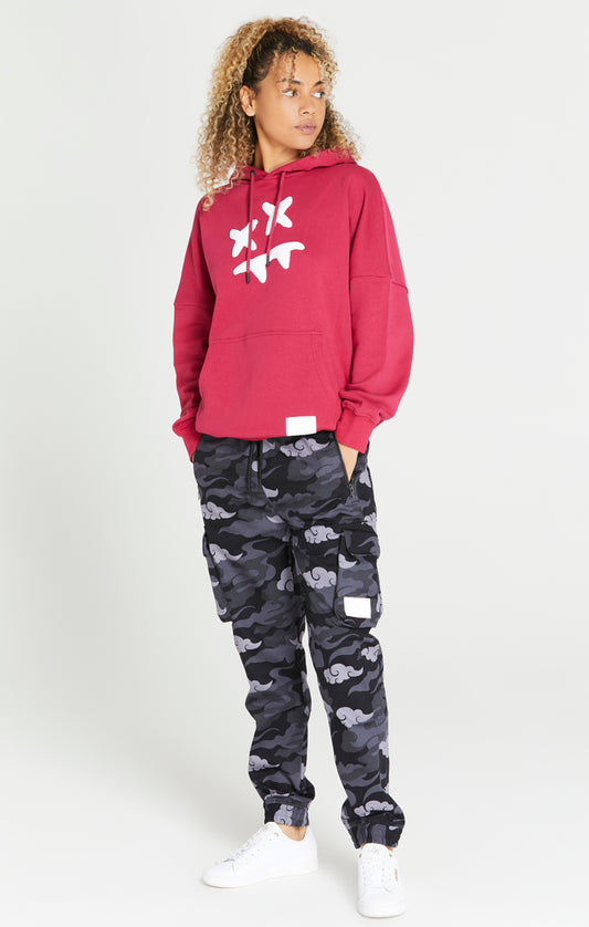SikSilk X Steve Aoki Camo Cargo Pant - Black & Grey