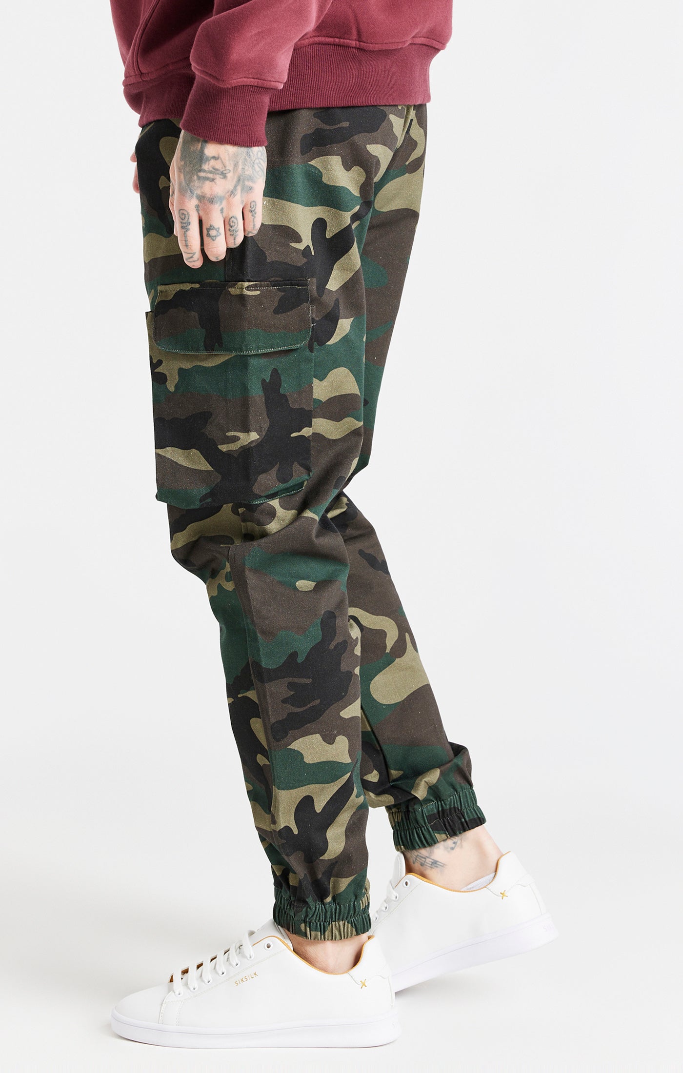 Load image into Gallery viewer, Green Camo Utility Cargo Jogger