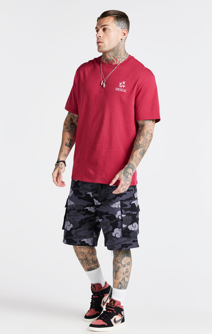 Steve Aoki x SikSilk Black Cargo Short (1)