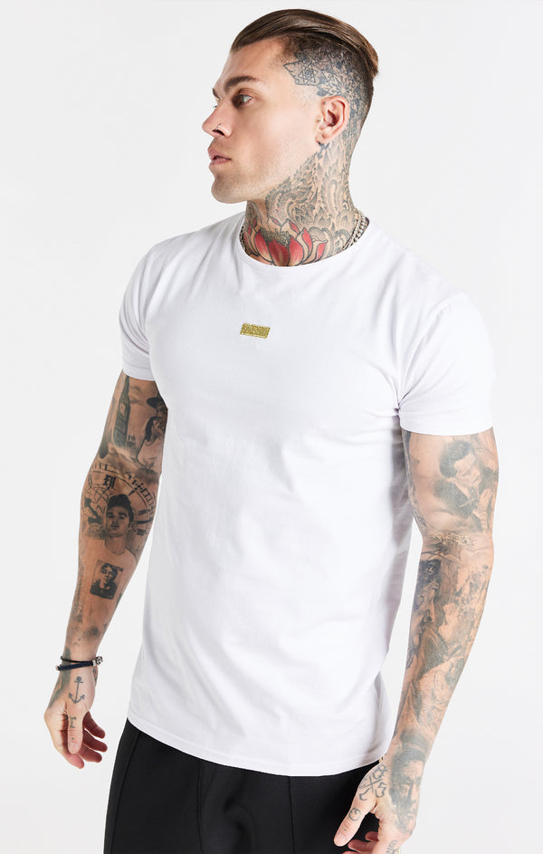 White Gold Badge Muscle Fit T-Shirt