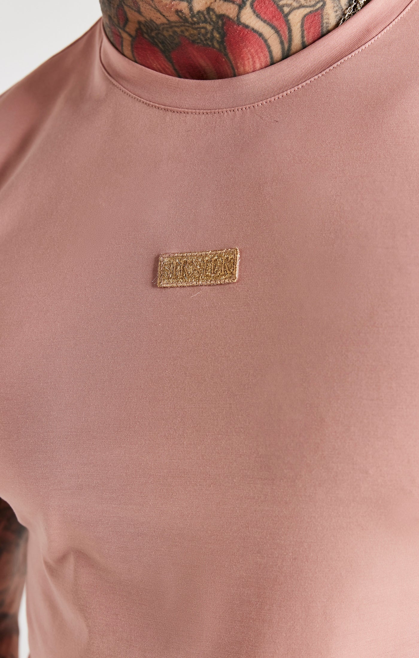Load image into Gallery viewer, Pink Gold Badge Muscle Fit T-Shirt (1)