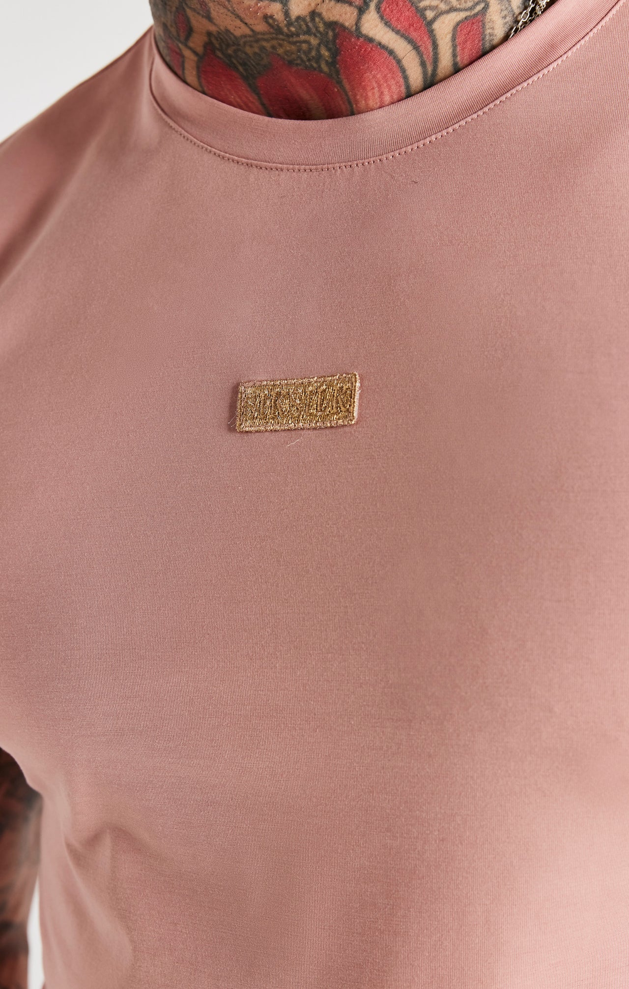 Pink Gold Badge Muscle Fit T-Shirt (1)