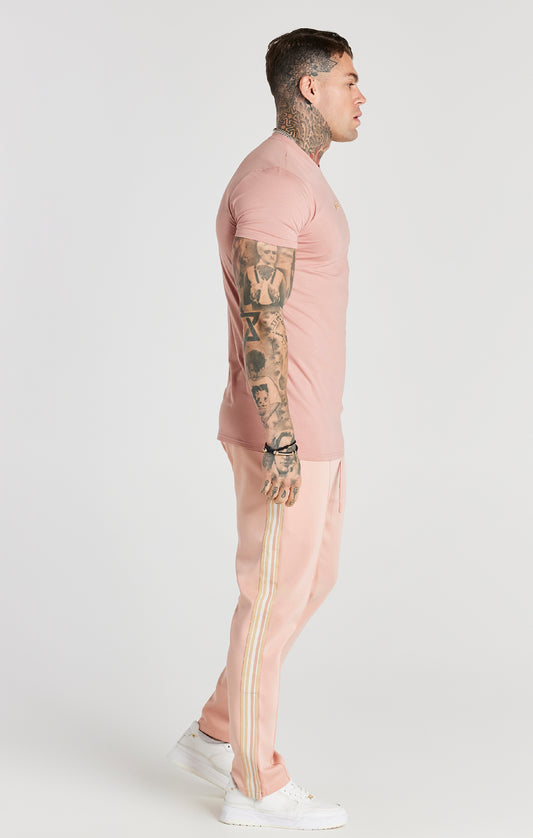 Pink Gold Badge Muscle Fit T-Shirt