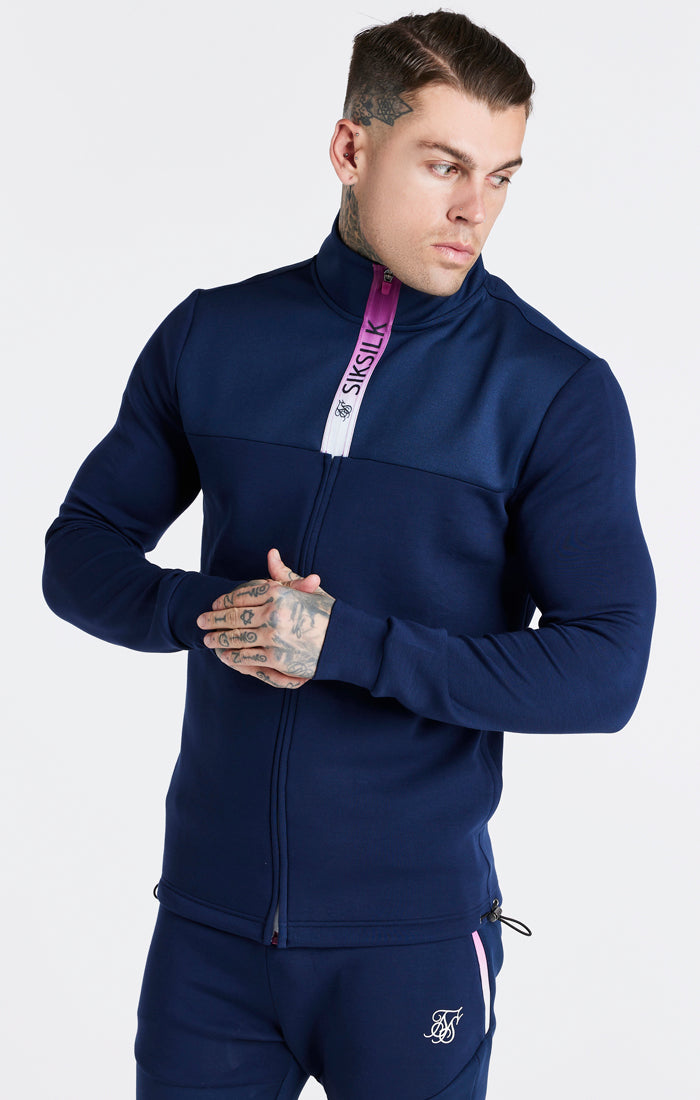 Navy Covert Fade Funnel Zip Through