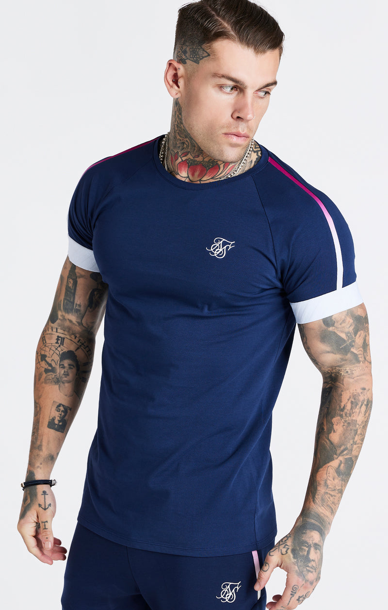 Navy Elastic Cuff T-Shirt