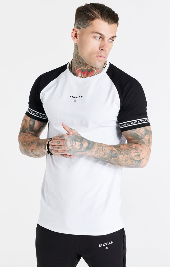 Black Raglan Muscle Fit T-Shirt