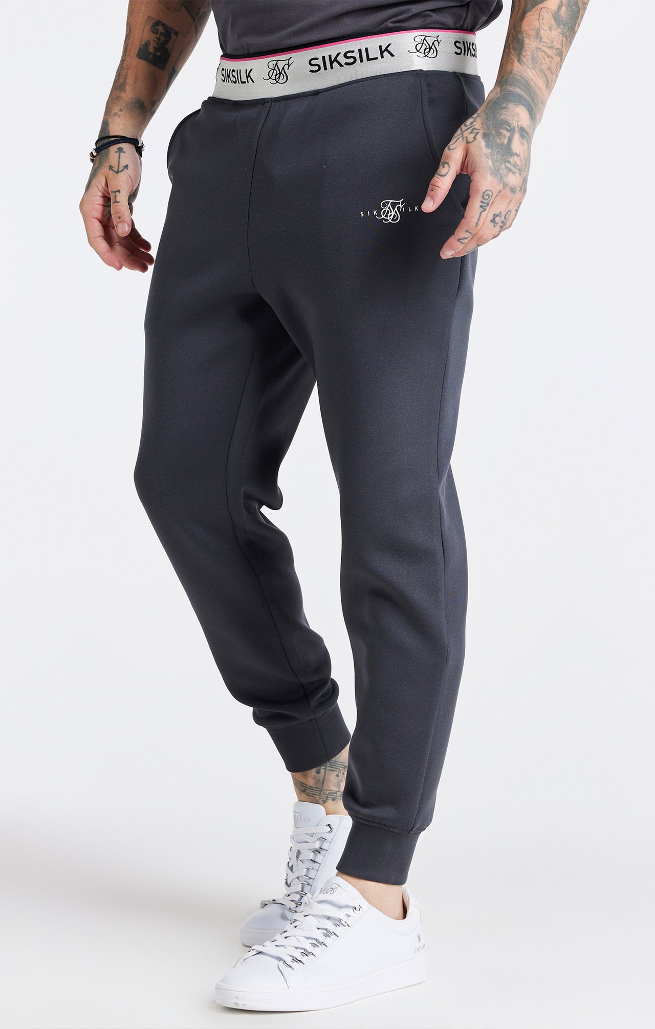 Grey Metallic Tape Jogger