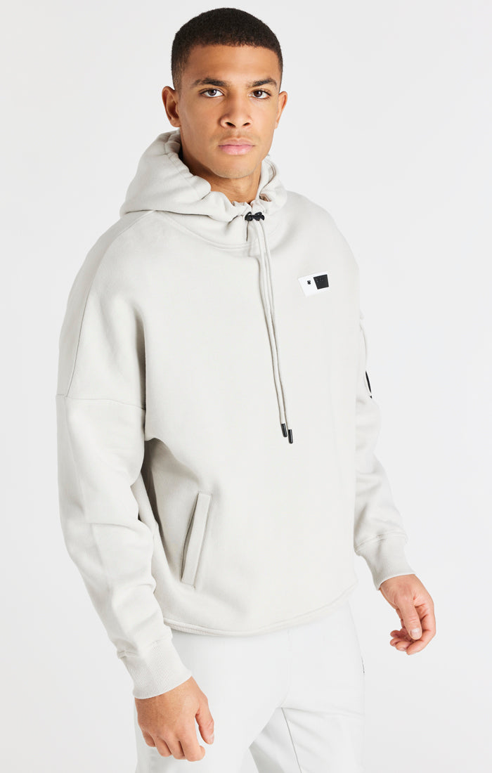 Grey Toggle Cord Oversized Hoodie (1)