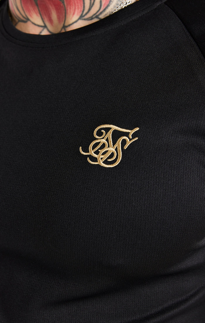 Black And Gold Elastic Cuff T-Shirt (1)