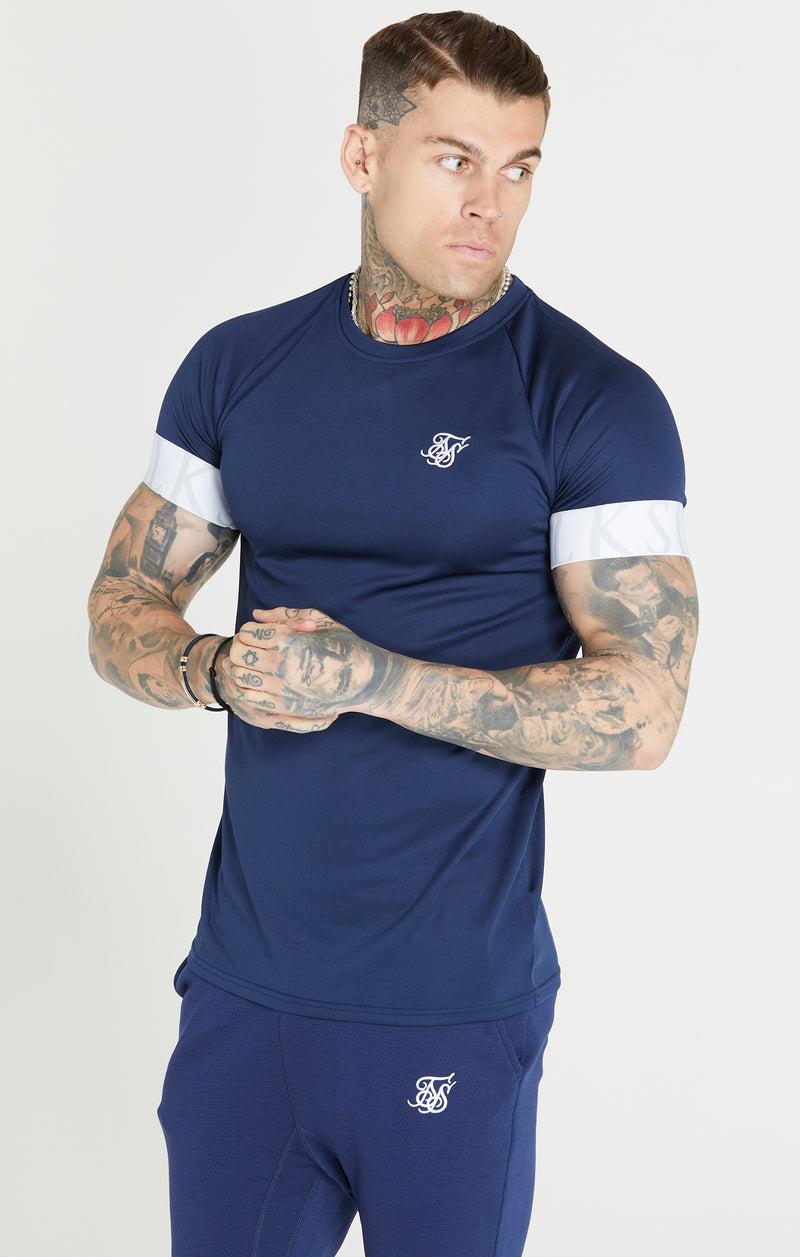 Navy Elastic Cuff T-Shirt