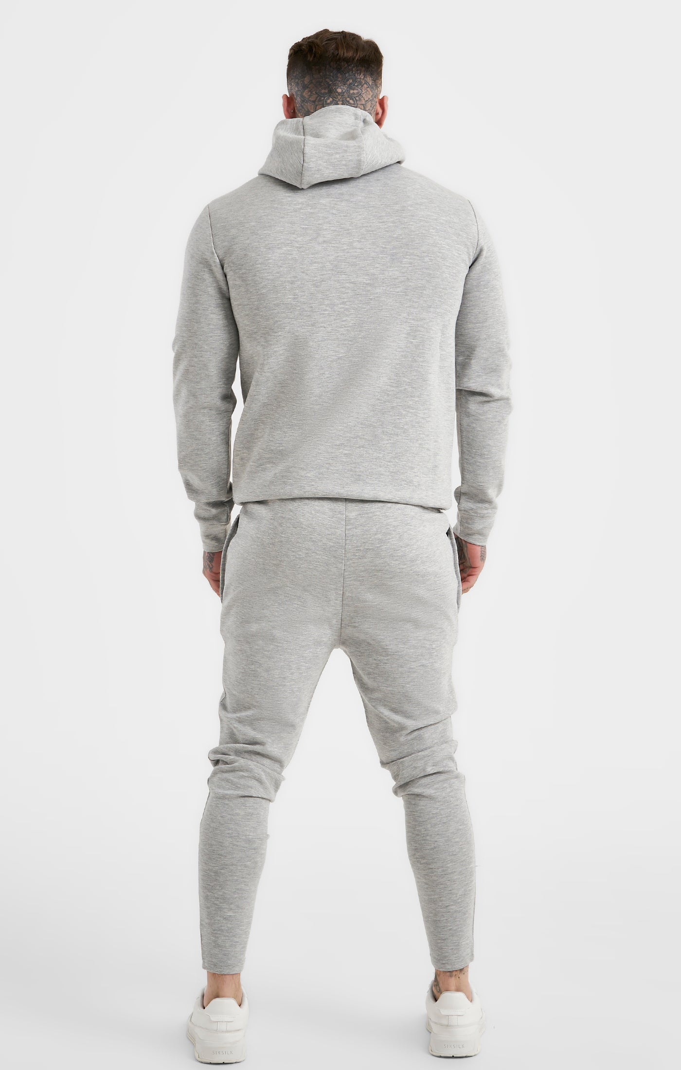 Load image into Gallery viewer, SikSilk Overhead Basic Sports Hoodie - Grey Marl (4)