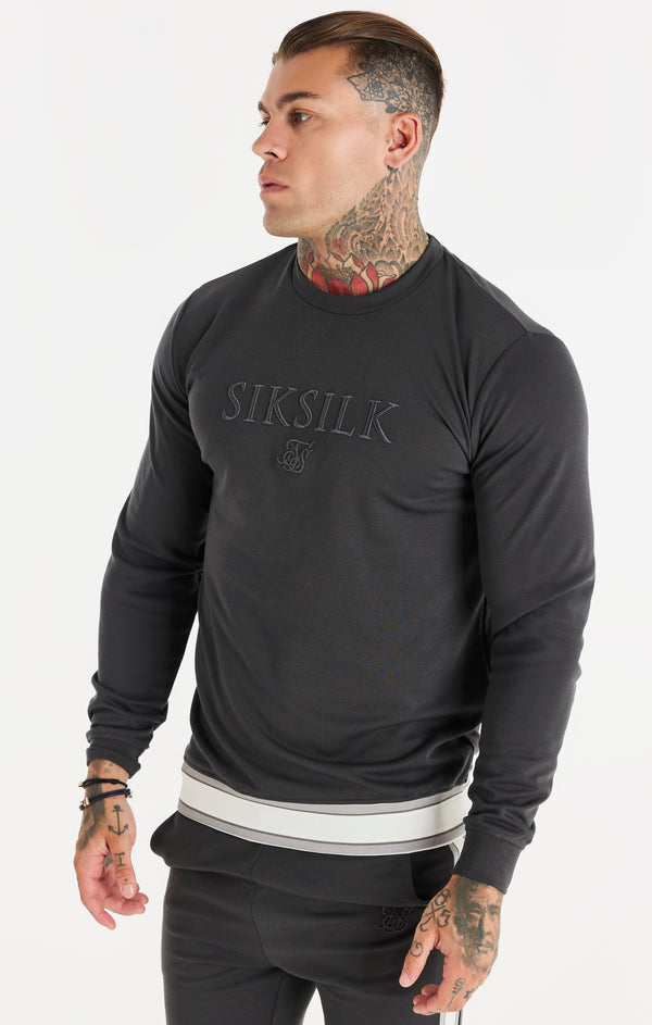 SikSilk Elevate Crew Sweater - Grey