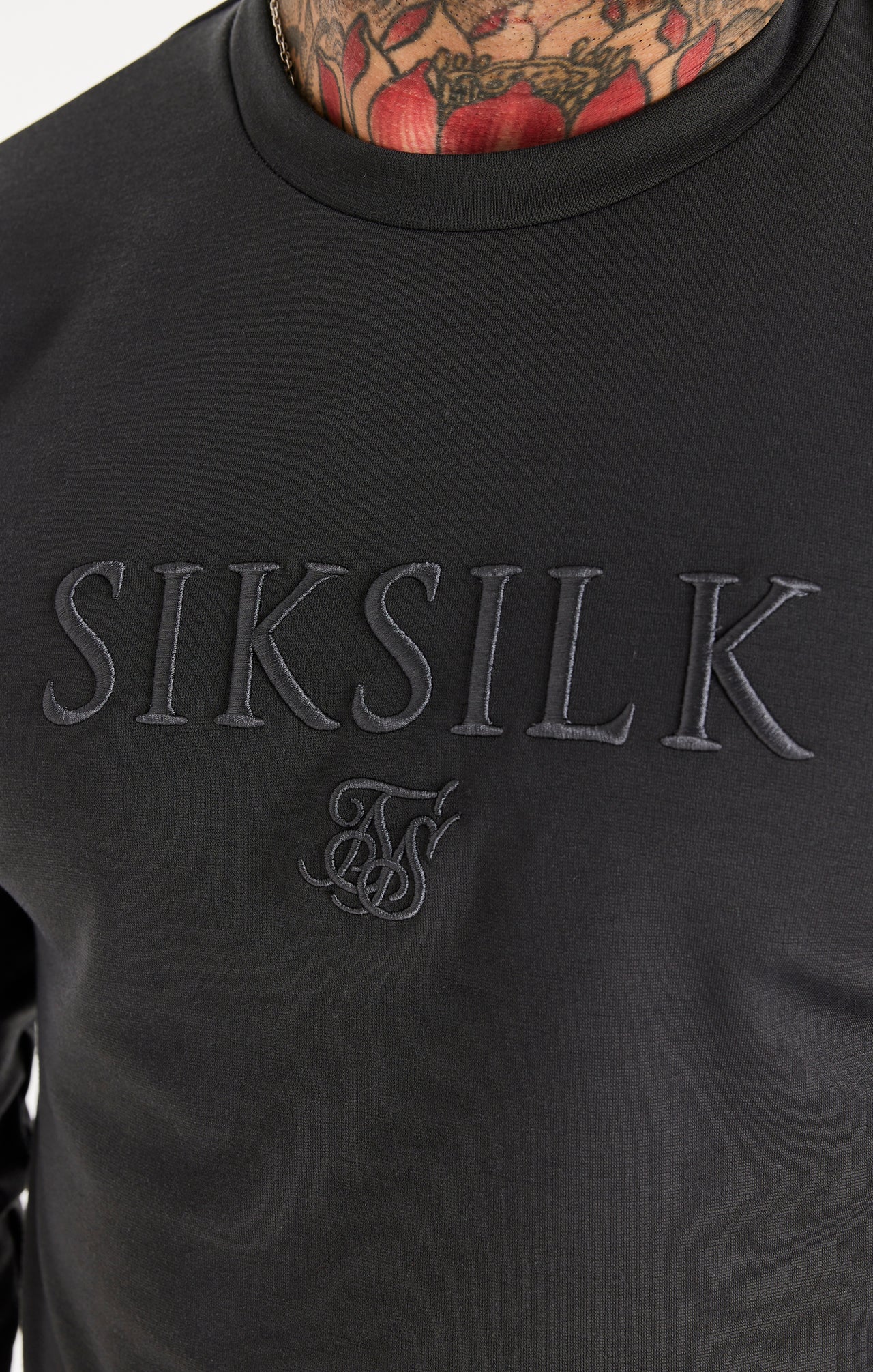 SikSilk Elevate Crew Sweater - Grey (1)