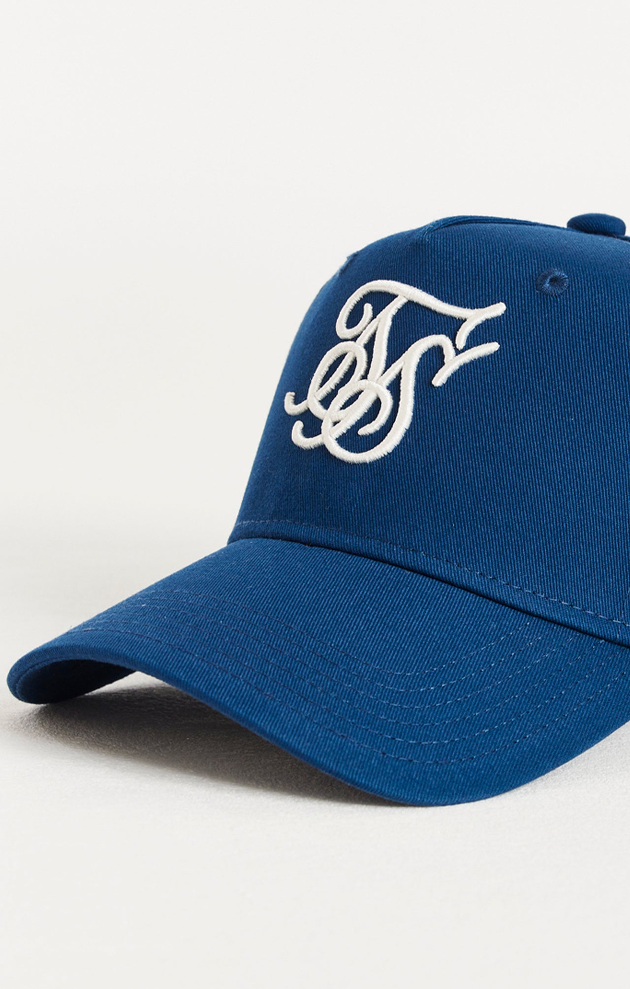 Blue Embroidered Logo Cotton Trucker Cap (1)