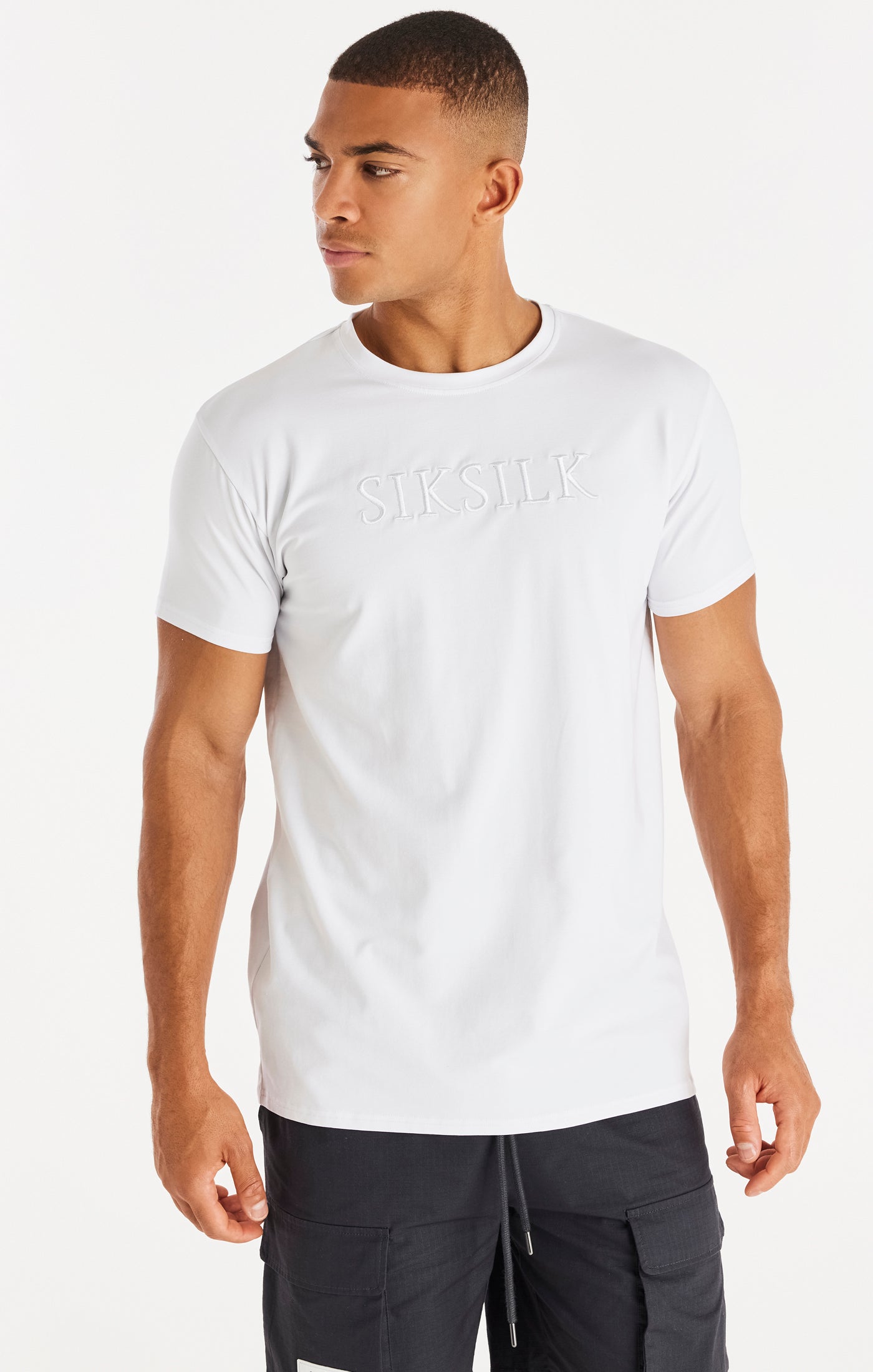 Load image into Gallery viewer, White Embroided Flight T-Shirt