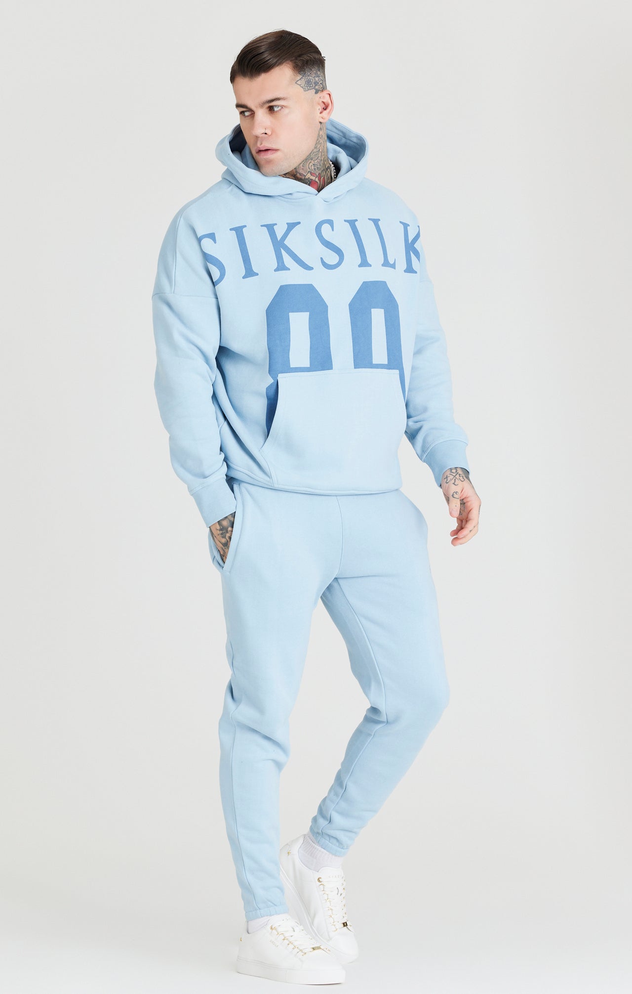 Blue Relaxed Fit Overhead Hoodie (2)