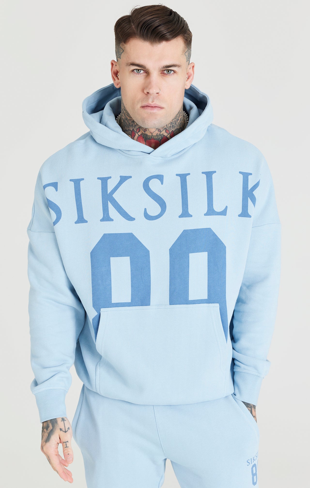 Blue Relaxed Fit Overhead Hoodie (4)