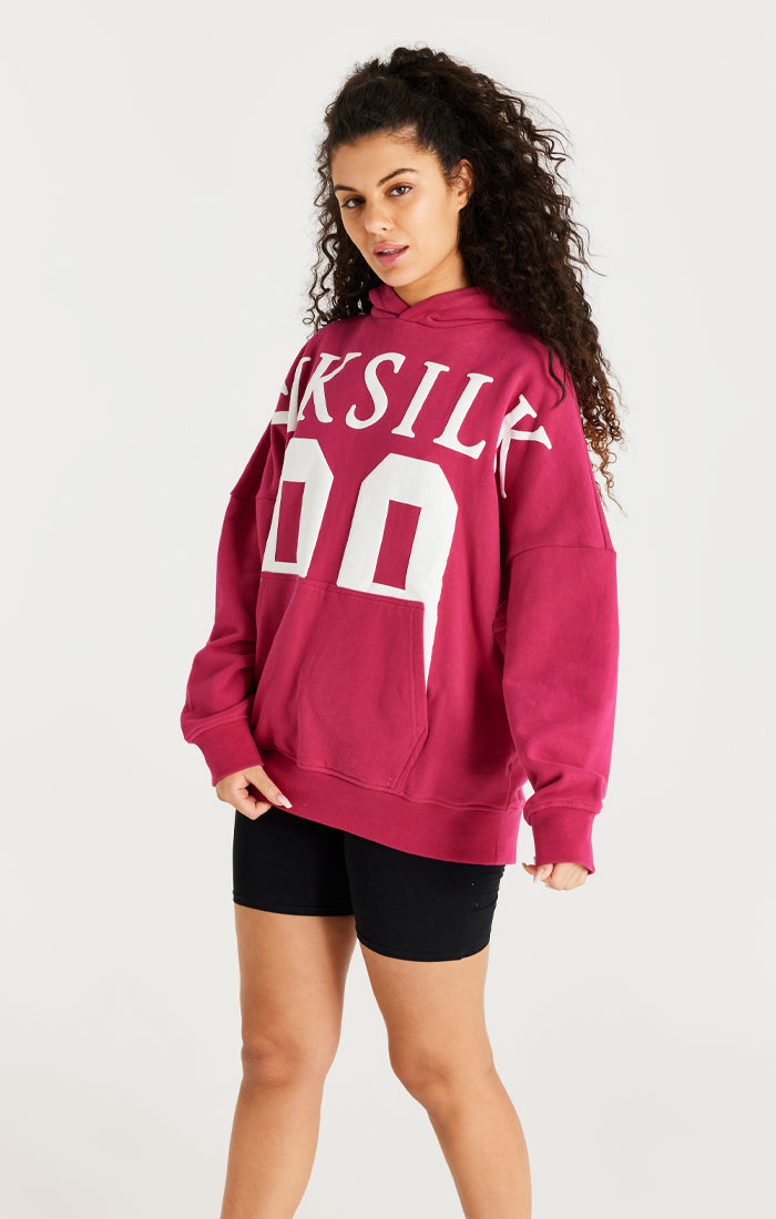 Pink Relaxed Fit Overhead Hoodie (1)
