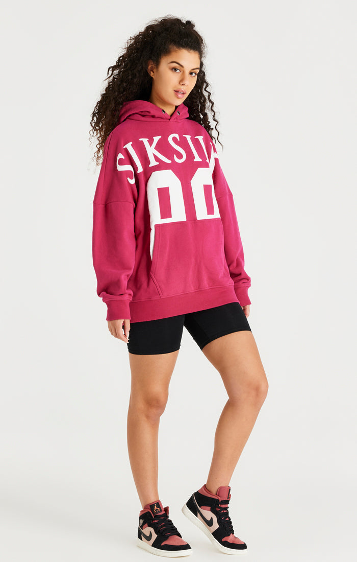 Pink Relaxed Fit Overhead Hoodie (4)