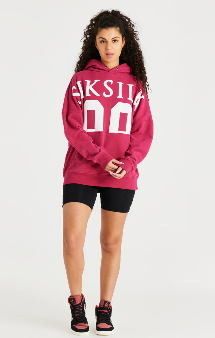 Pink Relaxed Fit Overhead Hoodie (5)