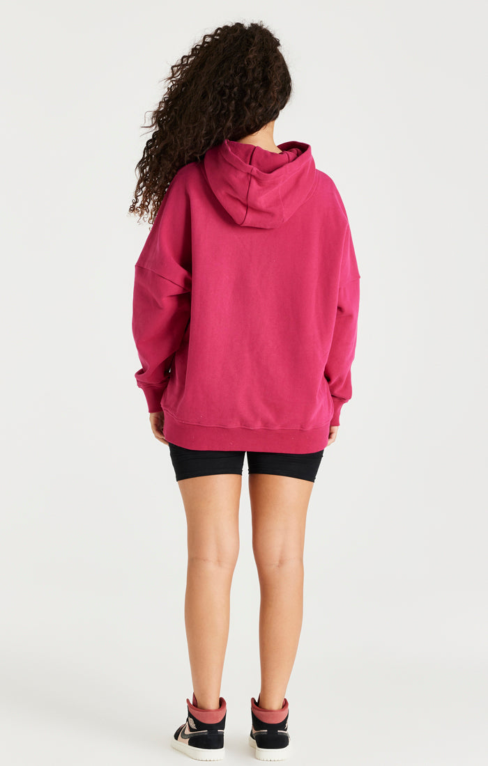 Pink Relaxed Fit Overhead Hoodie (6)
