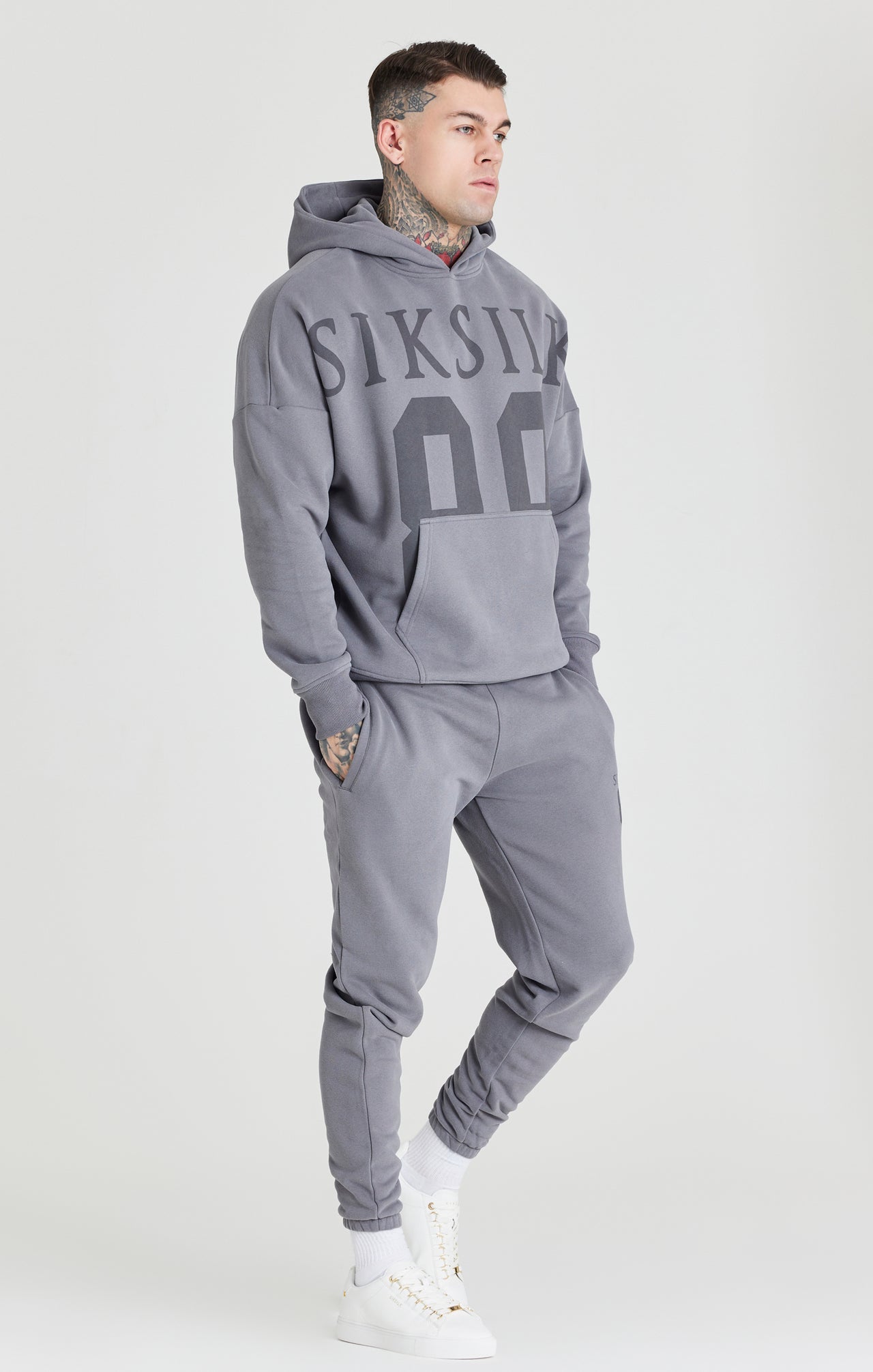 Grey Relaxed Fit Overhead Hoodie (1)