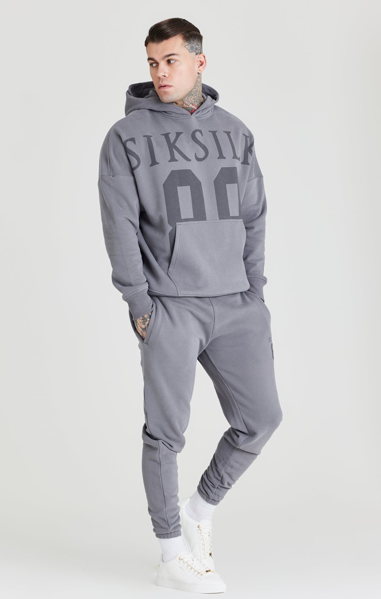 Grey Relaxed Fit Overhead Hoodie (2)