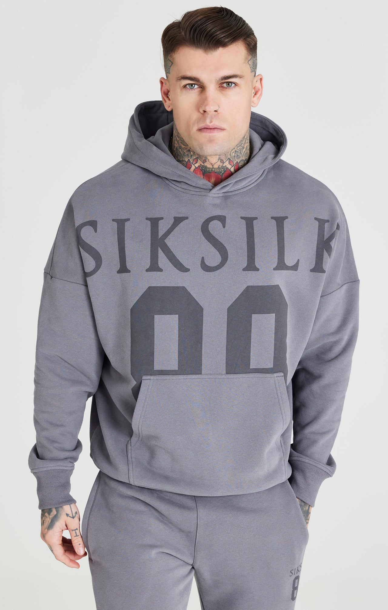 Grey Relaxed Fit Overhead Hoodie (4)