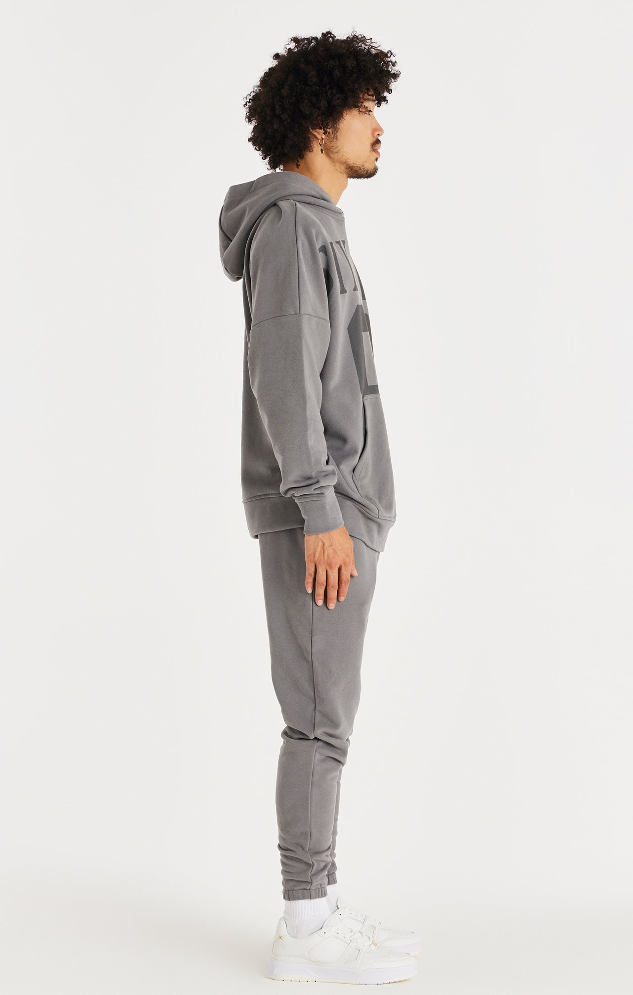 Grey Relaxed Fit Cuff Jogger (4)