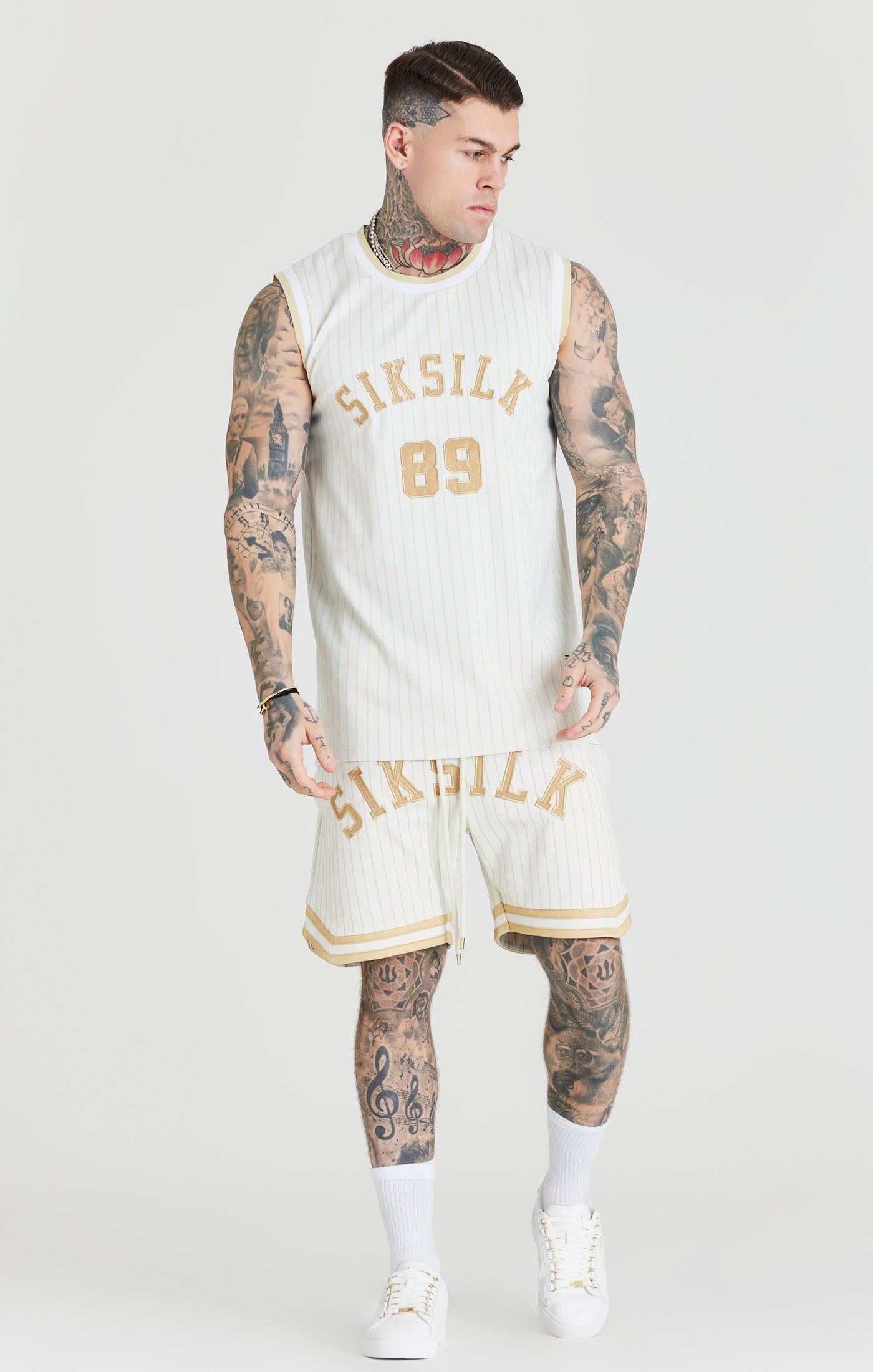 Load image into Gallery viewer, Ecru Retro Classic Basketball Short (3)