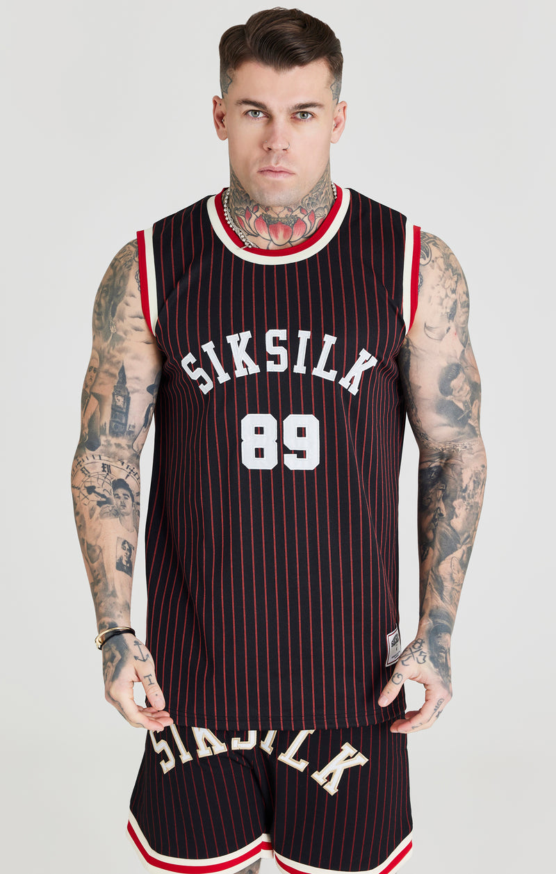 Black Retro Classic Basketball Vest (1)