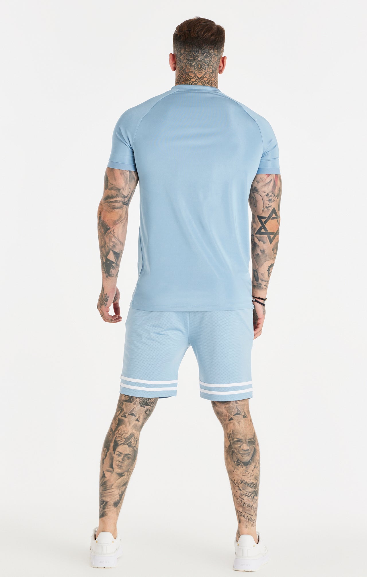Blue Relaxed Mesh Bound Short (4)