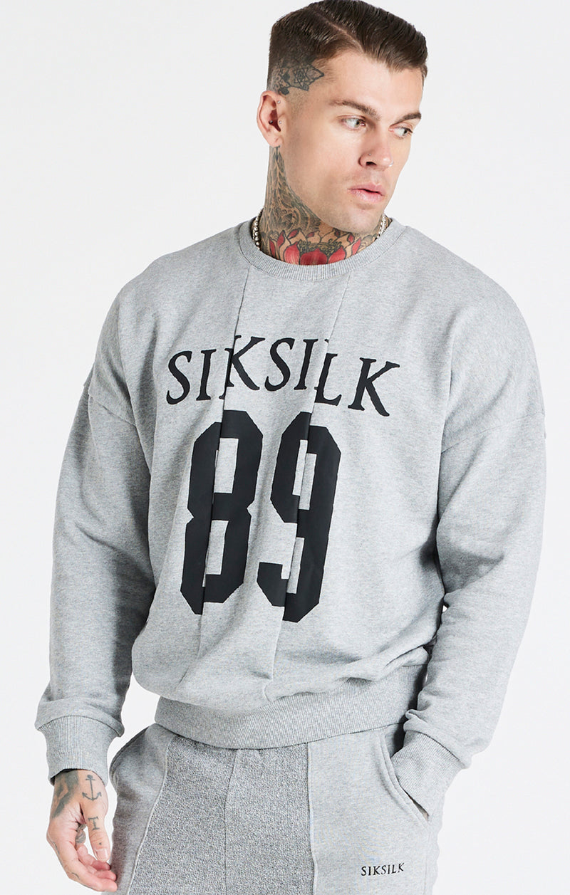 Grey Marl Logo Crew Sweatshirt