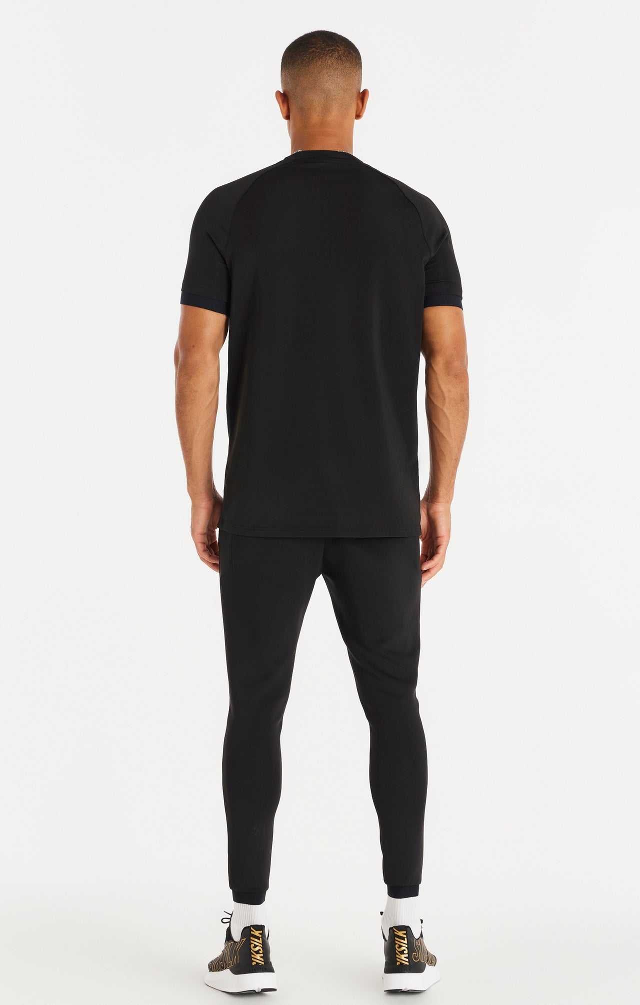 Black Sport Elastic Cuff T-Shirt (4)