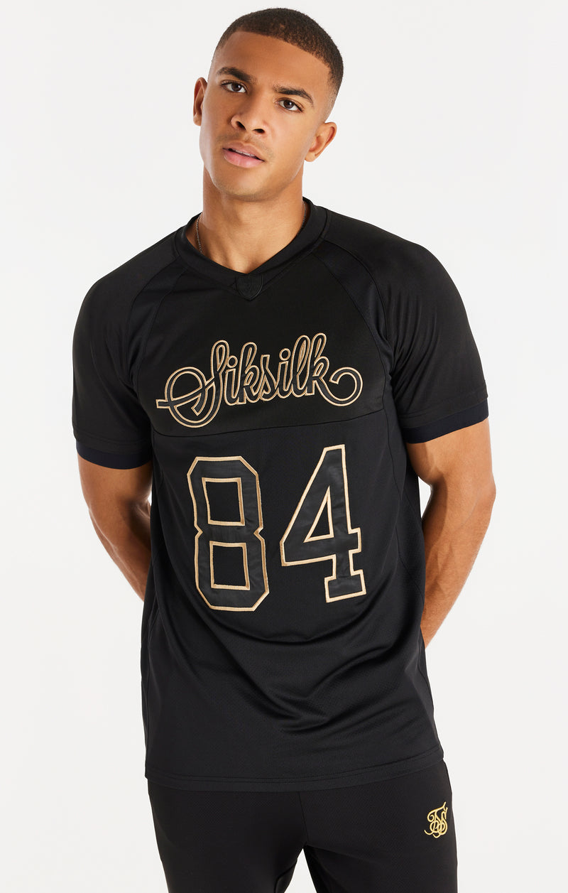 Black Sport Elastic Cuff T-Shirt