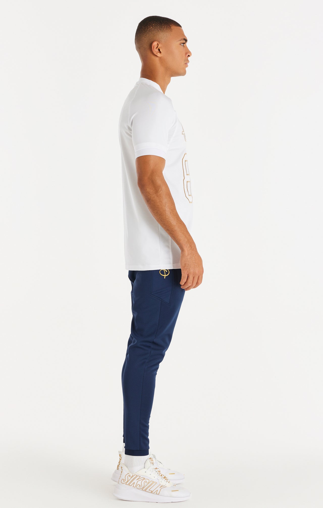 White Sport Elastic Cuff T-Shirt (3)