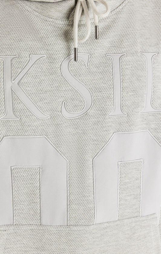 SikSilk Elite Textured 89 Hoodie - Grey Marl