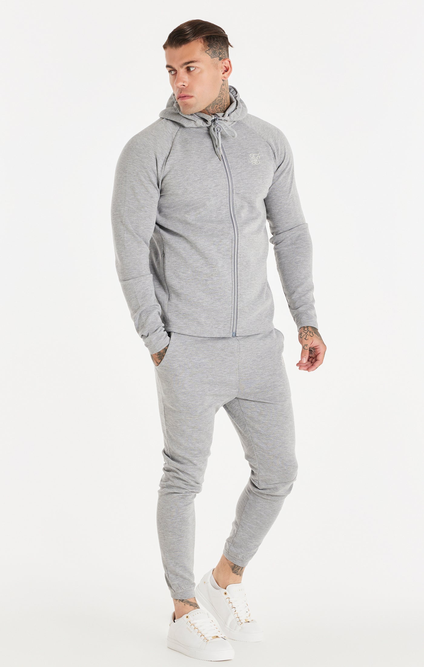 Load image into Gallery viewer, Grey Textured Fitted Pant (4)