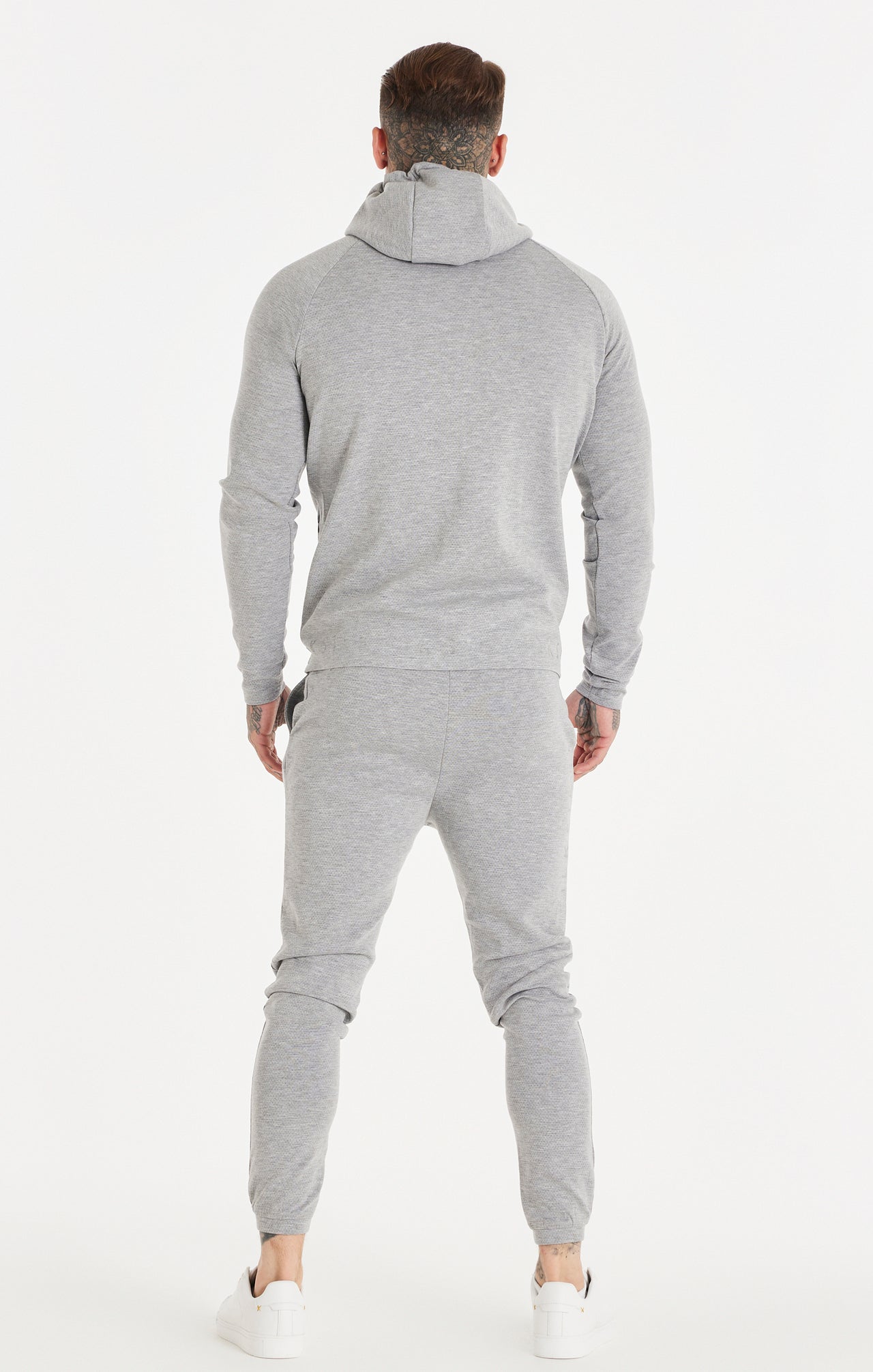 Grey Textured Fitted Pant (6)