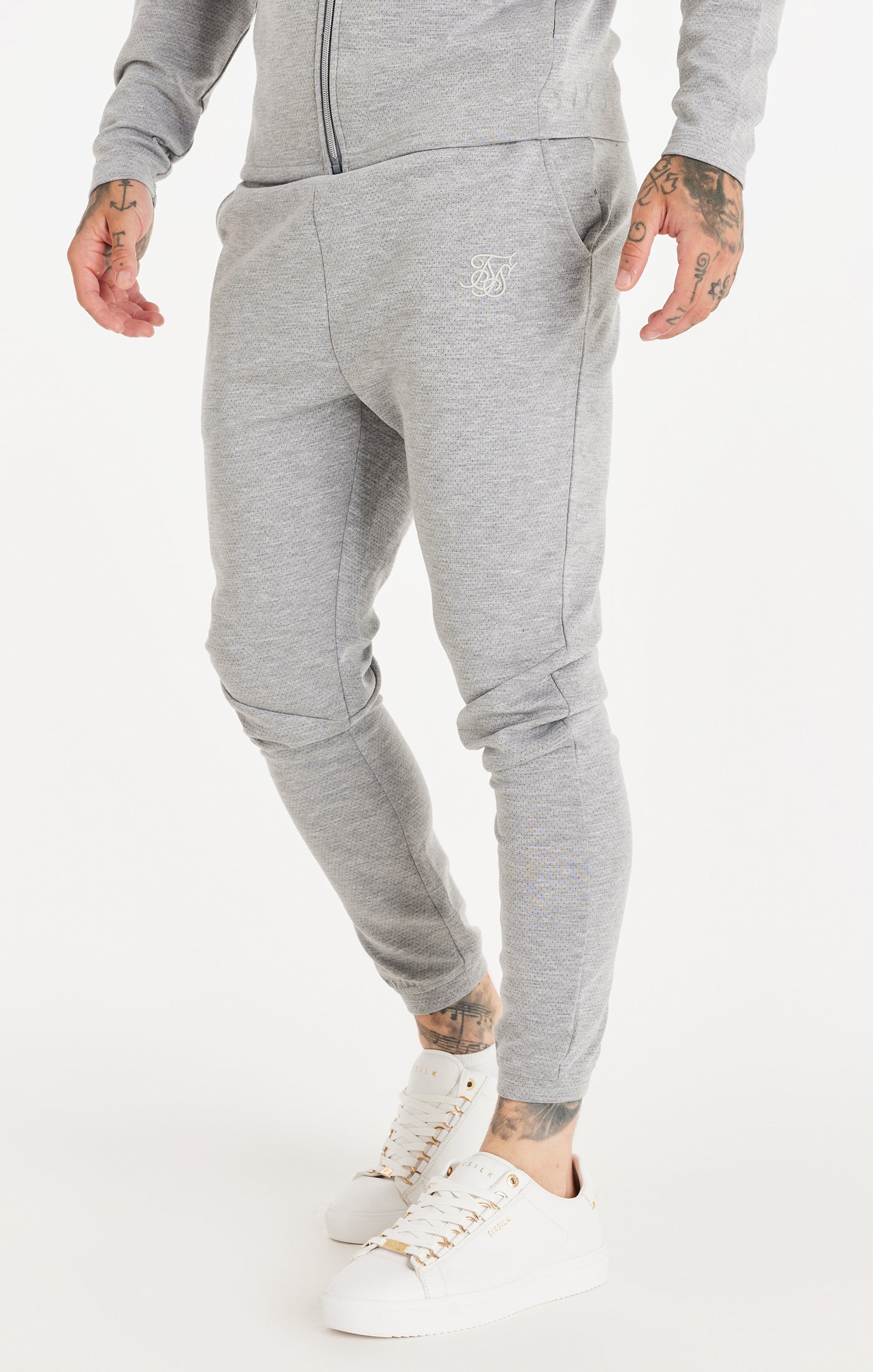 Load image into Gallery viewer, Grey Textured Fitted Pant