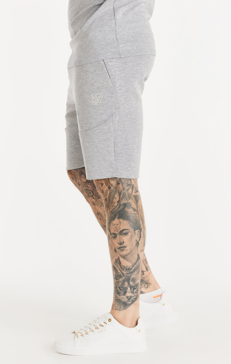 Grey Textured Fitted Short (1)